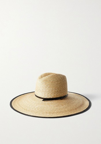 Mabel Braid-Trimmed Straw Sunhat from Gigi Burris