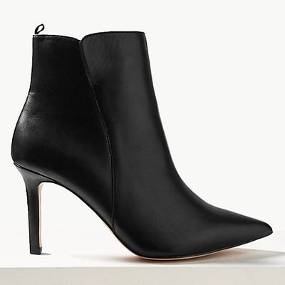Leather Stiletto Heel Ankle Boots from Marks & Spencer