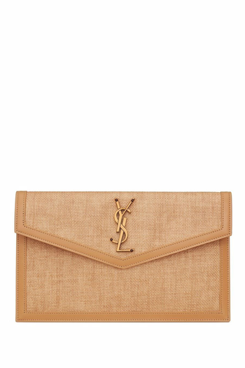 Uptown Canvas Clutch Bag from Saint Laurent