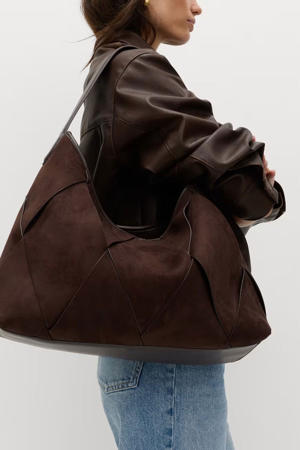 Woven Large Shoulder Bag