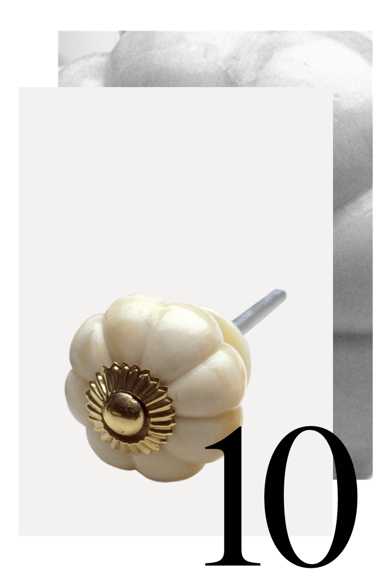 Porcelain Bone Pumpkin Knob from chloe alberry