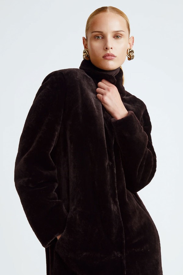 Mila Elegant Shearling Coat from Nour Hammour