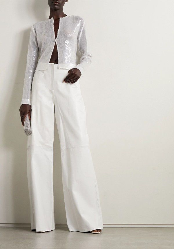 Keid Cropped Sequined Tulle Top from 16ARLINGTON