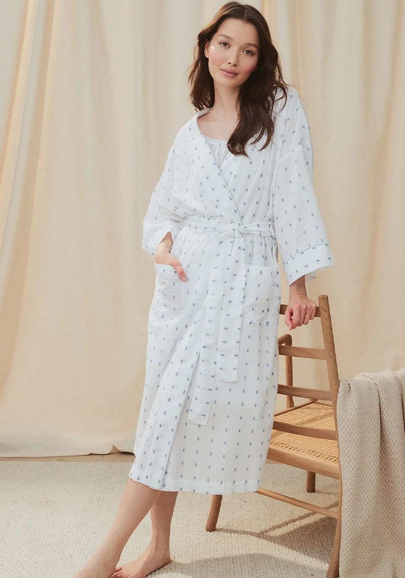 Cotton Jacquard Robe from The White Company