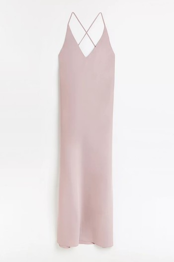 Satin Backless Slip Maxi Dress from River Island 