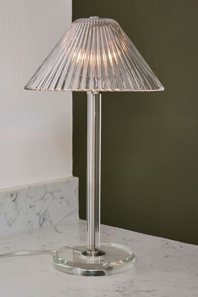 Pleat Glass Table Lamp