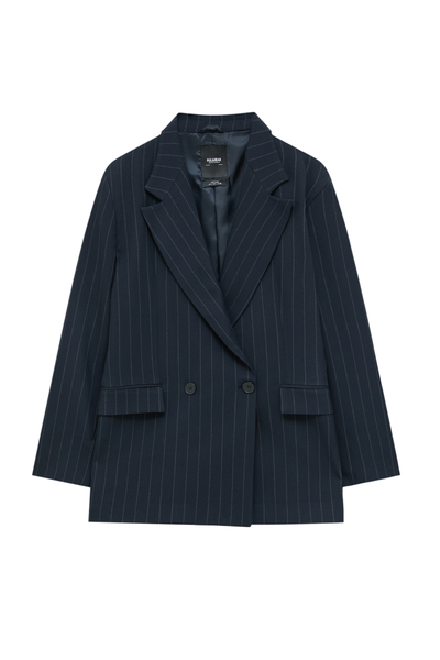 Double-Breasted Blazer With Pockets