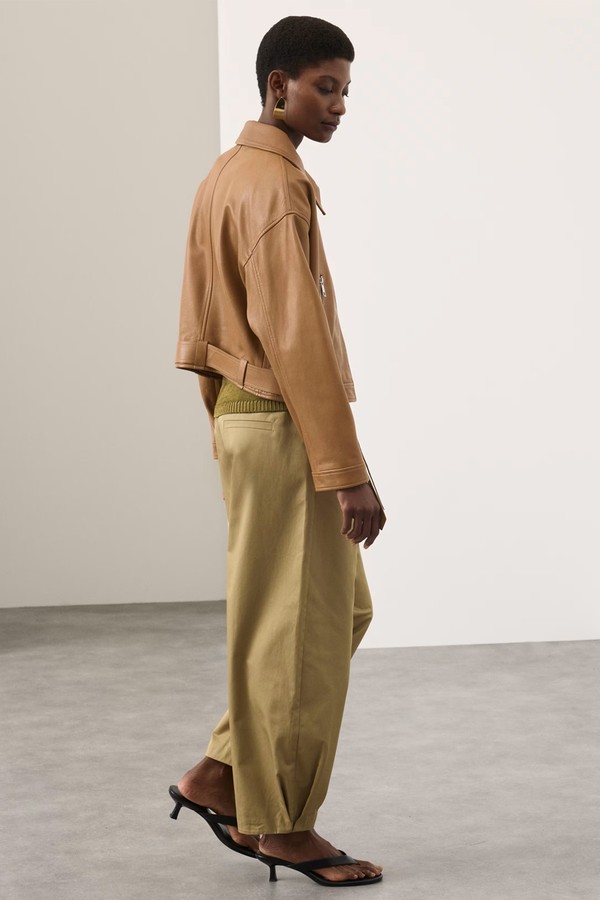 Pure Cotton Drawstring Barrel Trousers from Autograph