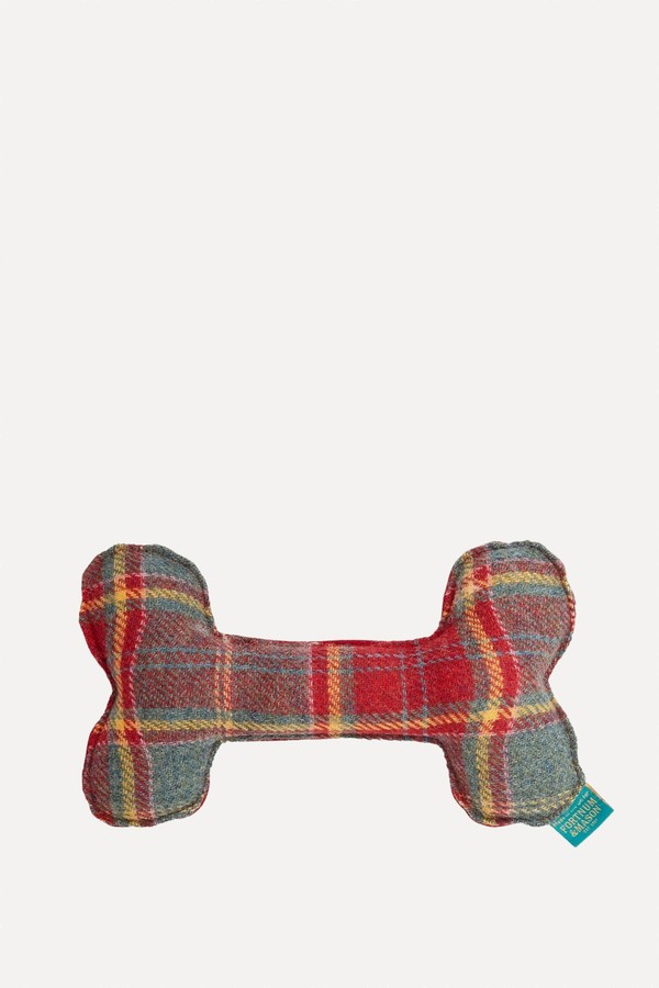 Tartan Dog Bone Cushion from Fortnum & Mason