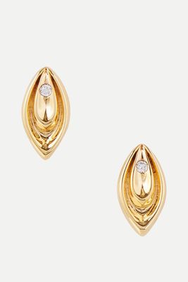Nip It In The Bud Gold-Plated Crystal Earrings from Anissa Kermiche 