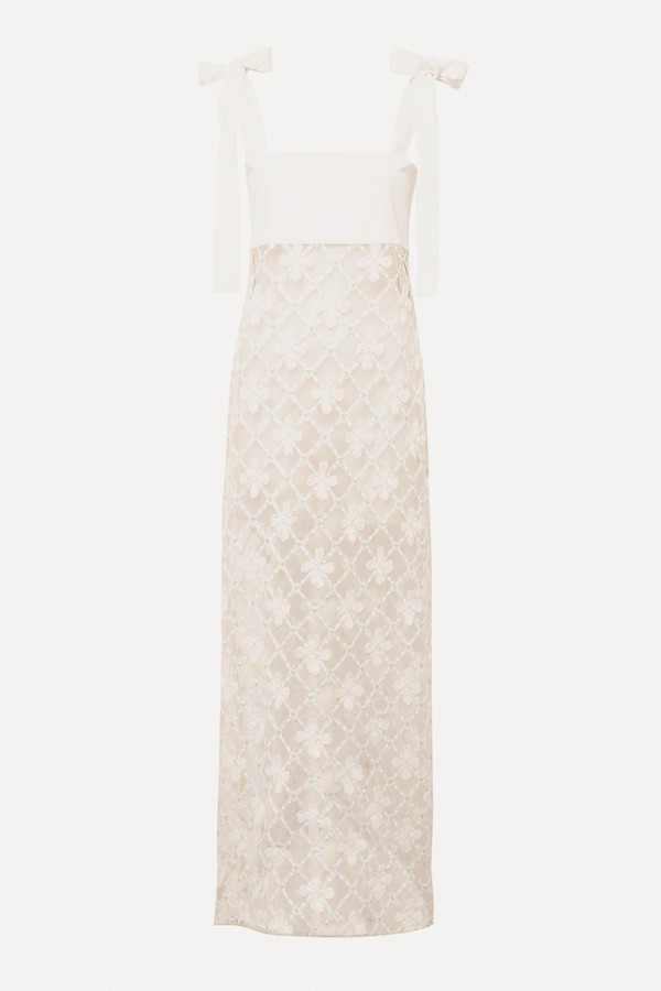 Tallula Bow-Embellished Cotton Lace Maxi Dress from Siedrés