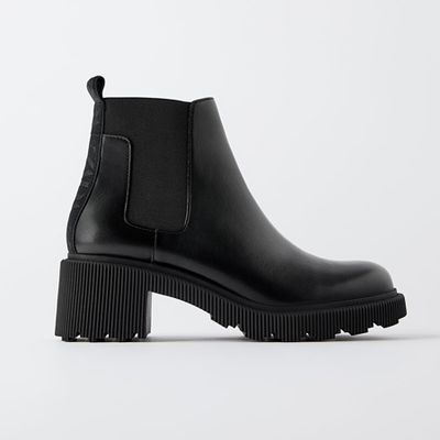 Mid-Heel Ankle Boots With Track Soles from Zara
