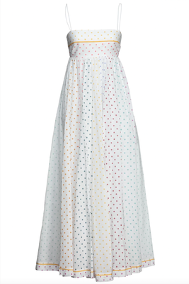 Bellitude Shirred Polka-Dot Cotton-Voile Midi Dress from Zimmermann