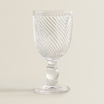 Linear Cut Wine Glass from Zara Home