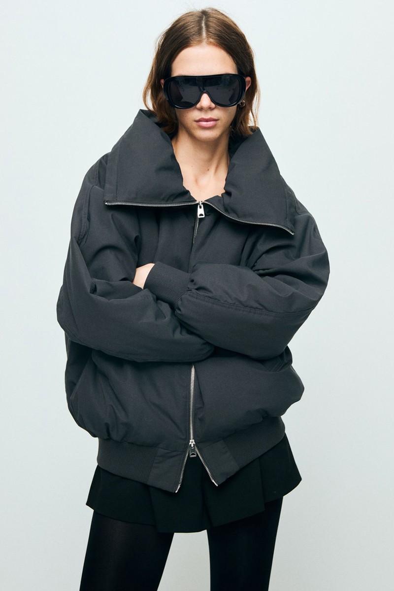 Funnel-Neck Bomber Jacket from Mango