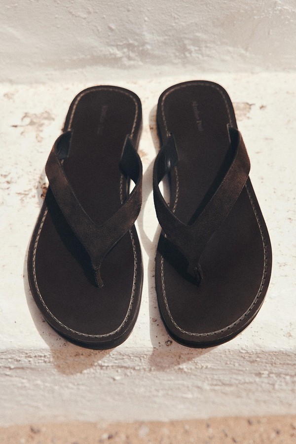 Leather Toe Divider Sandals