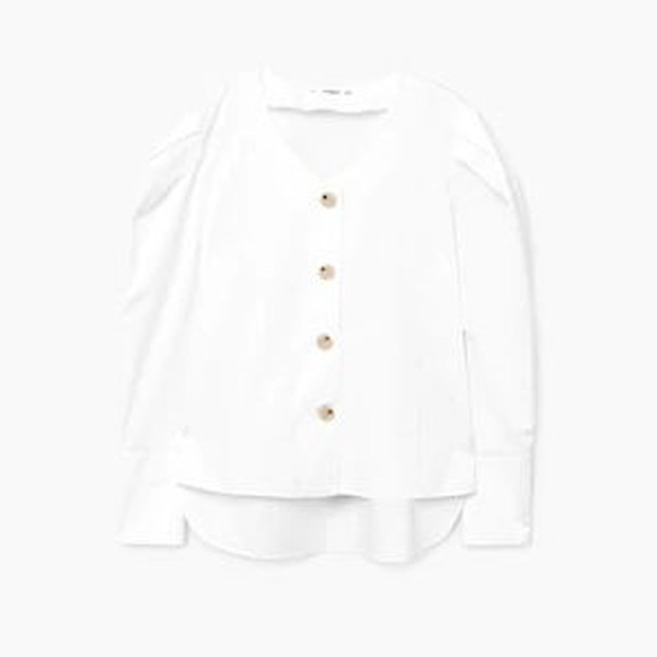 Puffed Sleeves Poplin Shirt