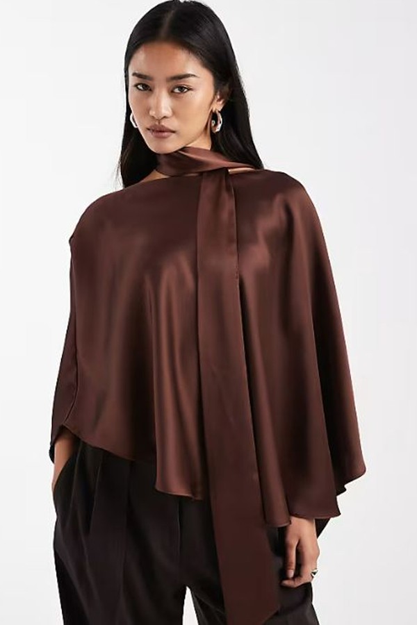 Chiffon Double Layer Cape Top from ASOS DESIGN