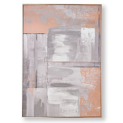 Rose Gold Glow Hand Painted Canvas from Graham & Brown