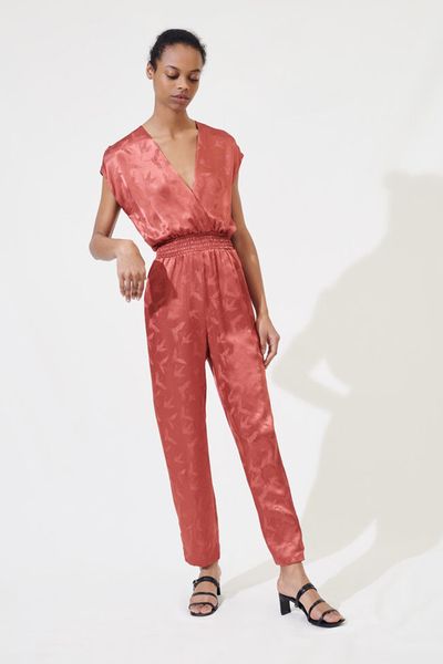 Silky Jacquard Jumpsuit