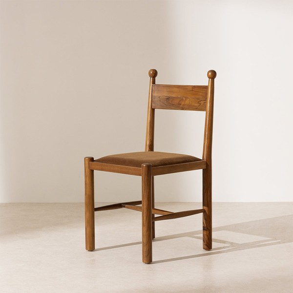 Finials Dining Chair With Upholstered Seat from Six The Residence
