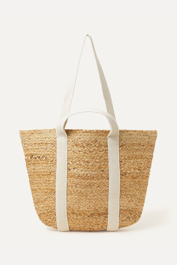 Webbing Strap Jute Shoulder Bag from Accessorize