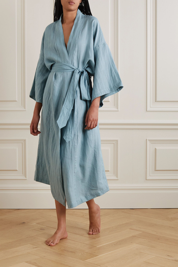 Belted Washed-Linen Robe, £161 | Deiji Studios