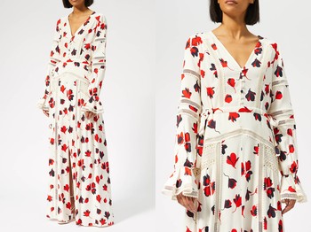 Bold Floral Print Maxi Dress from Self Portrait