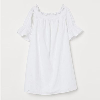 Off-The-Shoulder Cotton Dress from H&M