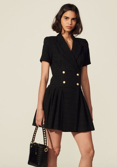 Short Tweed Coat Dress from Sandro