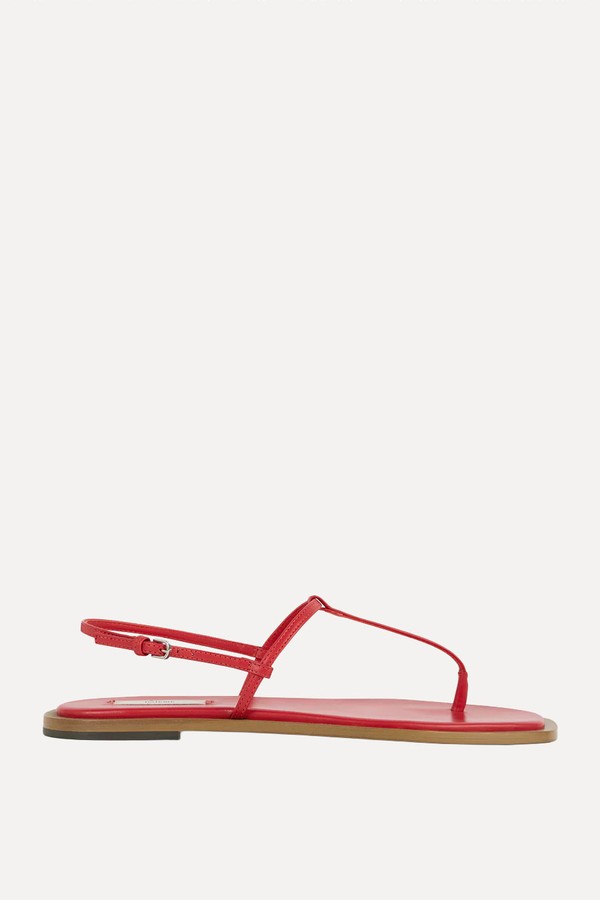 T-Strap Nappa Sandals