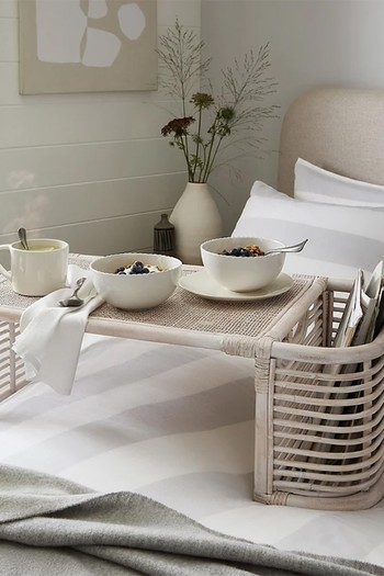 Whitewashed Rattan Breakfast Tray from The White Company