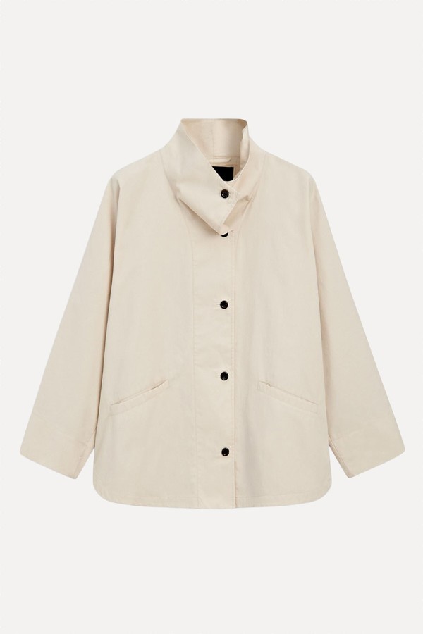  Jacket With High Collar Detail
