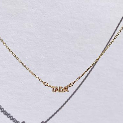 Bespoke Petite Name Necklace from Aurum & Grey