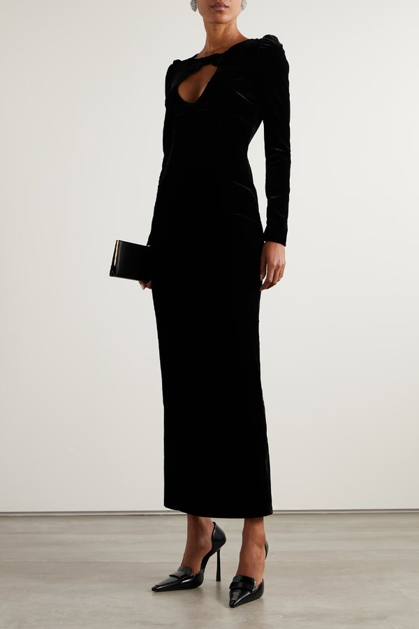 Cutout Bow-Embellished Velvet Gown from Alessandra Rich