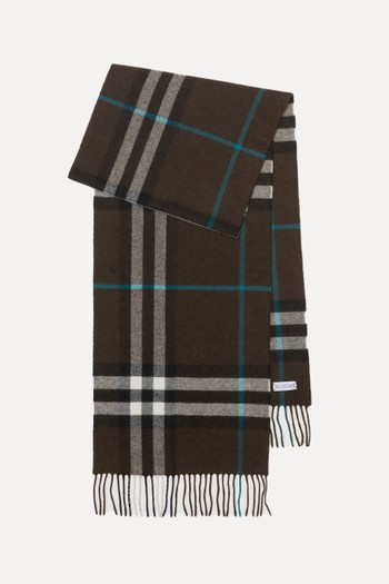 Reversible Check Cashmere Scarf