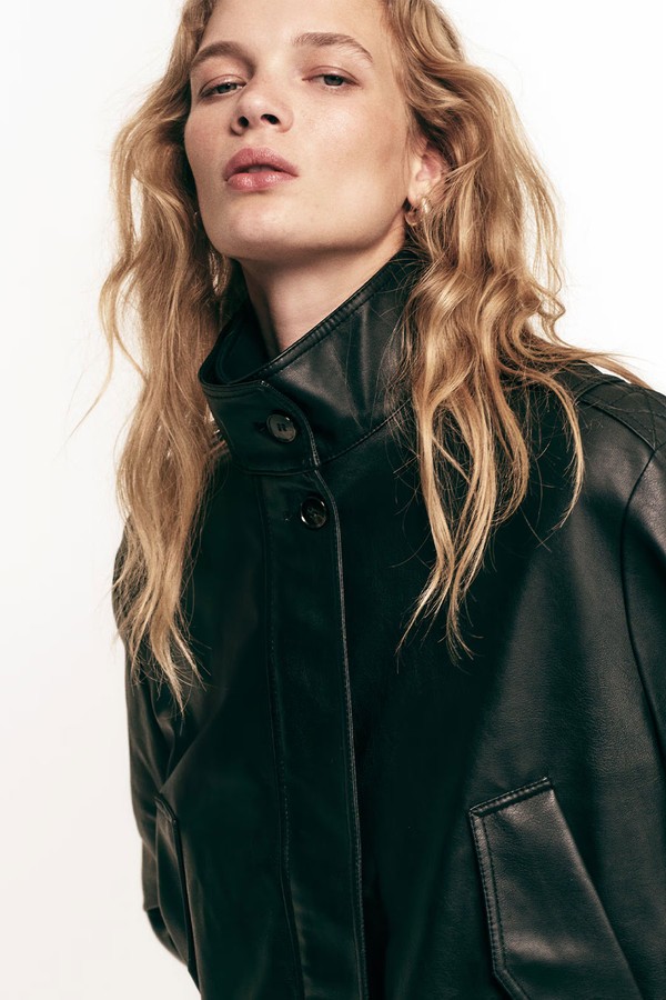 Oversized Coated Jacket