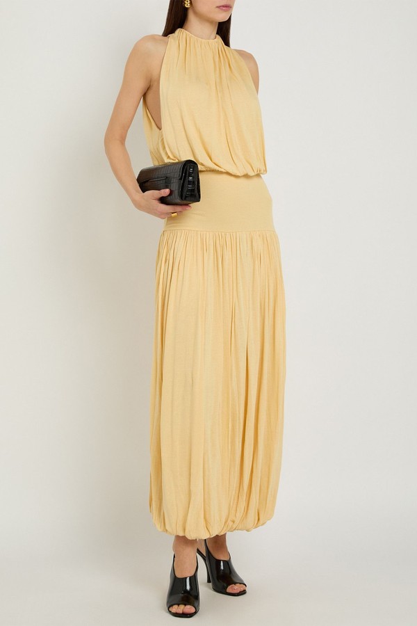 Gathered Jersey Maxi Dress from TOTEME