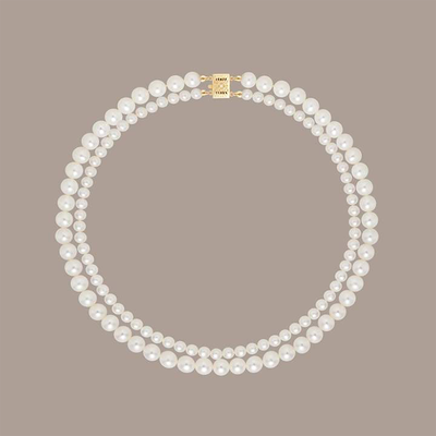 Maya Double Pearl Necklace