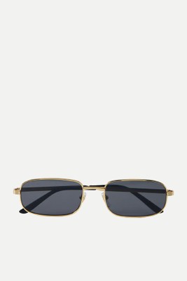 Rectangular-Frame Gold-Tone Sunglasses from Gucci Eyewear