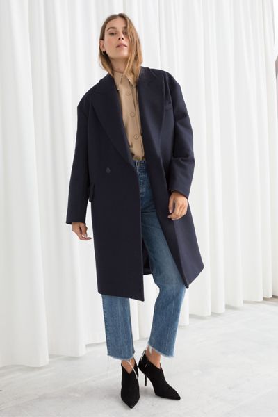 Wool Blend Straight Coat from & Other Stories