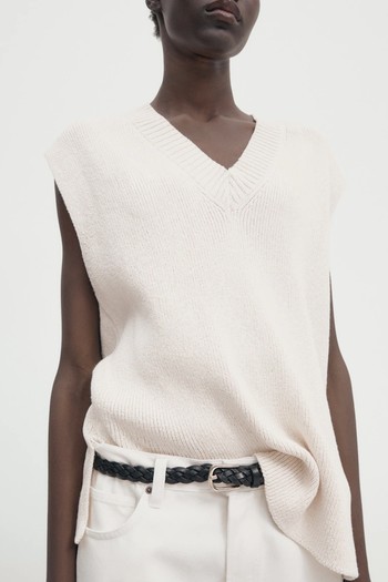 Massimo V Neck Knit Vest from Massimo Dutti