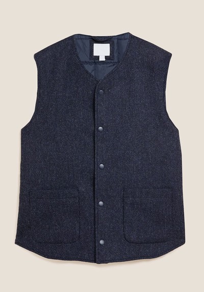 British Wool Textured Gilet