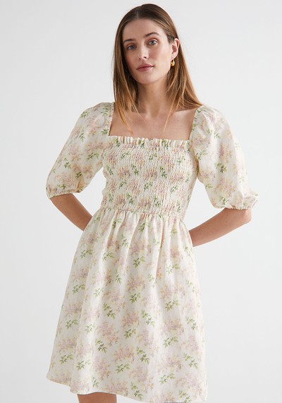 Floral Print Puff Sleeve Mini Dress from & Other Stories 