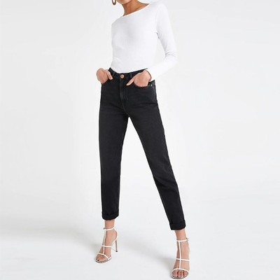 Black Mom Jeans High Rise