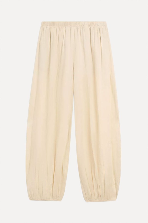 Flowing Ramie Sarouel Trousers