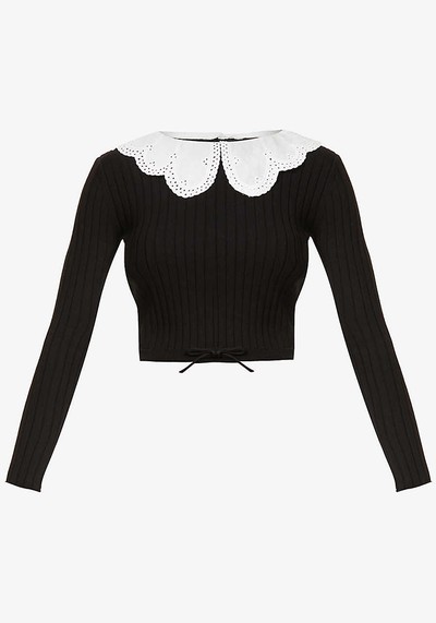 Janika Peter Pan Collar Cotton-Knit Jumper from Musier Paris