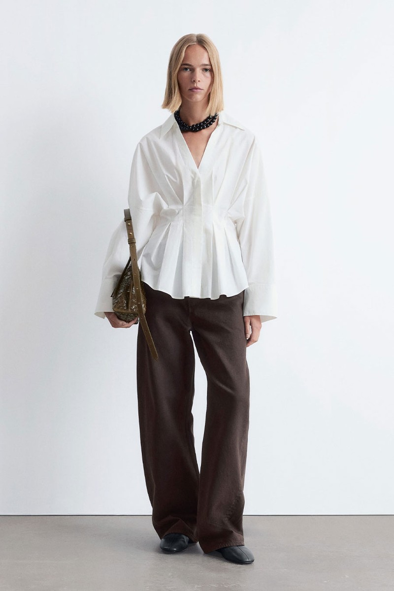 Fitted-Waist Cotton Shirt