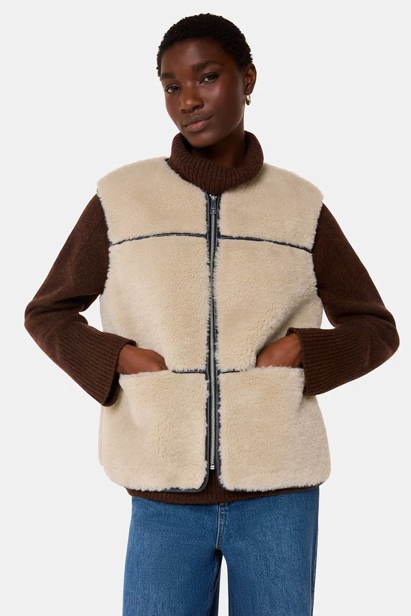Rowena Faux Fur Waistcoat from Whistles