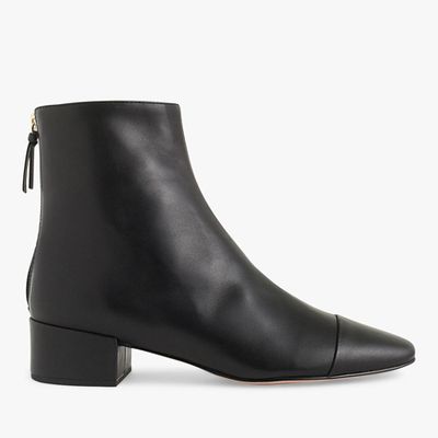 Leather Block Heel Ankle Boots from J.Crew